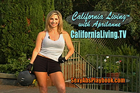 CALIFORNIA LIVING® host and Certified Lifestyle Fitness Coach Aprilanne Hurley performs her Super Abs Workout in the CALIFORNIA LIVING® Super Health and Fitness Special.